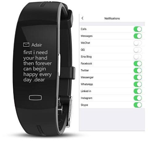 ﻿Fitness Tracker - Black-Silver - - Happee Shoppee