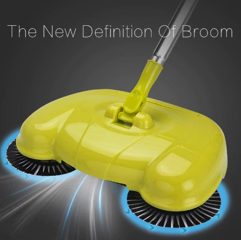 ﻿SPIN Home Sweeper Broom - Light Yellow - - Happee Shoppee