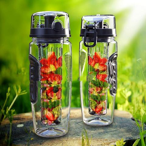﻿TransHO Infused Water Bottle - Black - - Happee Shoppee