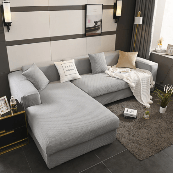 ﻿GoodFIT Sofa Cover - Single Seater - Light Grey - Happee Shoppee
