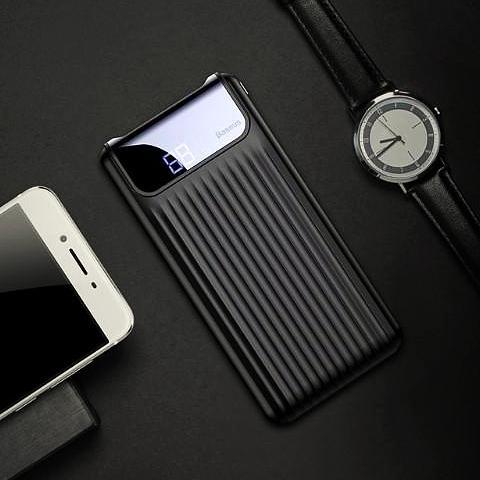 ﻿Baseus 10000mAh Quick Charge 3.0 Powerbank - Black - - Happee Shoppee