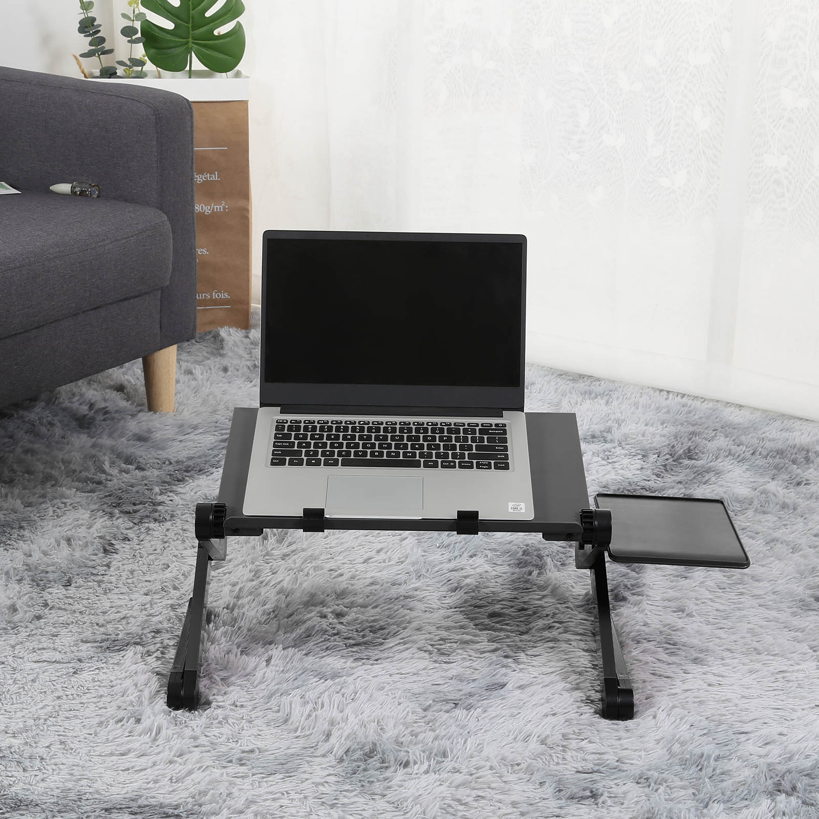 ﻿NewEZ Laptop Desk Stand - Black - - Happee Shoppee