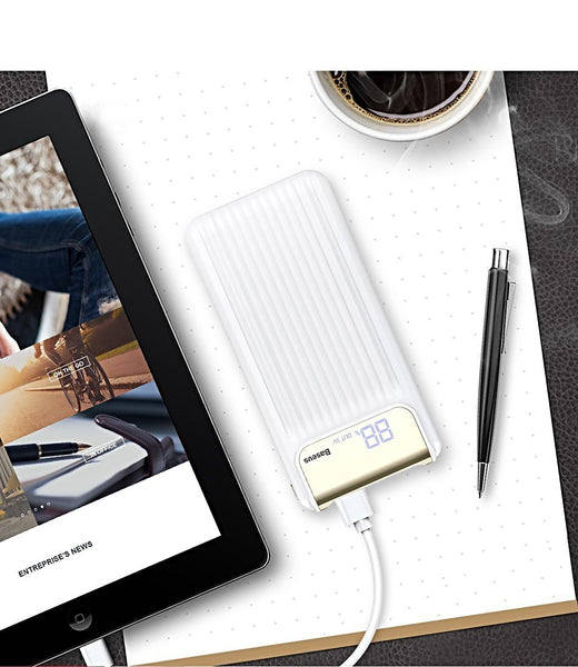﻿Baseus 10000mAh Quick Charge 3.0 Powerbank - Black - - Happee Shoppee