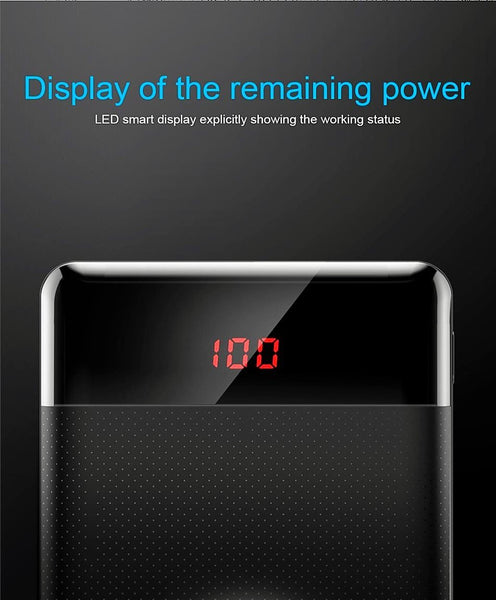 ﻿Baseus 10000mAh Slim Portable Cell Phone Battery Charger - Black - - Happee Shoppee