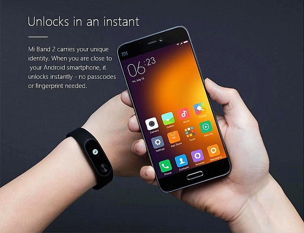 ﻿Xiaomi Mi Band 2 Fitness Tracker - Black - - Happee Shoppee