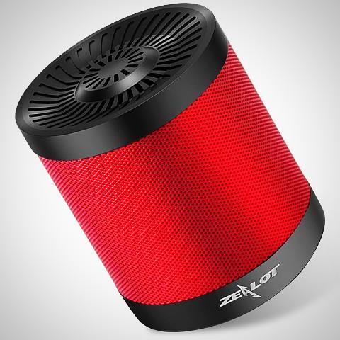﻿Bluetooth Speaker - Black Red - - Happee Shoppee