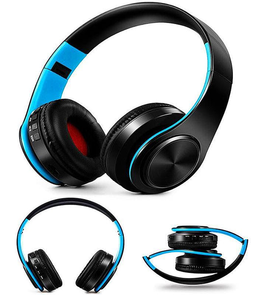 ﻿Wireless Bluetooth Headphones - Black Orange - - Happee Shoppee