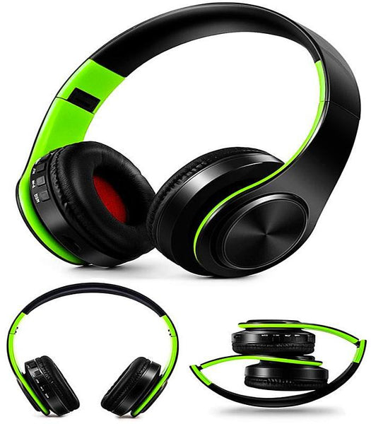 ﻿Wireless Bluetooth Headphones - Black Orange - - Happee Shoppee