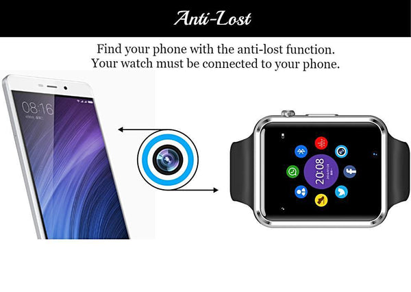 ﻿SmartFiT Bluetooth Smartwatch - Black - - Happee Shoppee